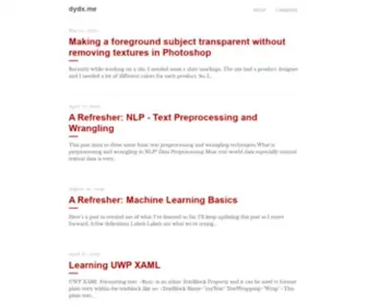 DYDX.me(A personal blog) Screenshot