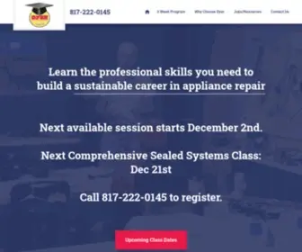 Dyerapplianceacademy.com(Appliance Repair School) Screenshot