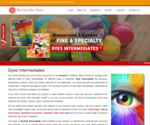 Dyesintermediates.com(Dyes Intermediates Manufacturer) Screenshot