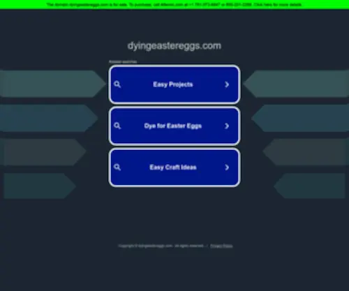 Dyingeastereggs.com(The Leading Dying Easter Egg Site on the Net) Screenshot