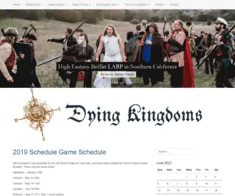 Dyingkingdoms.com(A Live Action Role Playing Boffer LARP in Southern California) Screenshot