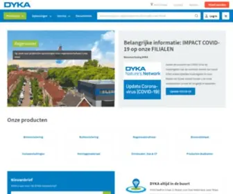 Dyka.nl(Dé kunststof leidingspecialist voor aannemers en installateurs) Screenshot