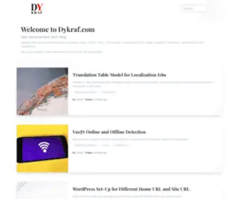 DYkraf.com(Web Developer writes topics on Web Development) Screenshot