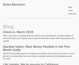 Dylanbaumann.com(My personal blog and playground) Screenshot