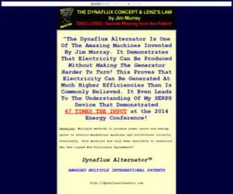 Dynafluxalternator.com(The origin of the SERPS technology) Screenshot