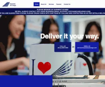 Dynamicaircargo.com(Dynamic Air Cargo) Screenshot