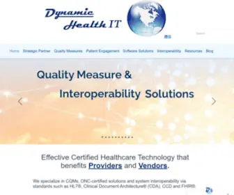 Dynamichealthit.com(Quality and Interoperability Solutions) Screenshot