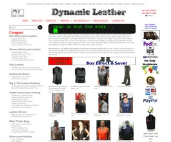 Dynamicleather.com(Motorcycle leather vests) Screenshot