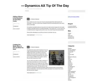 Dynamicsaxtipoftheday.com(Dynamics AX Tip Of The Day) Screenshot