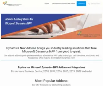 Dynamicsnavaddons.com(View the complete catalog of Microsoft Certified Dynamics NAV Addons) Screenshot