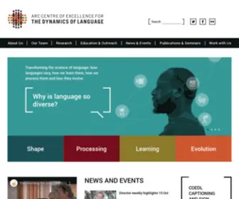 Dynamicsoflanguage.edu.au(Centre of Excellence for the Dynamics of Language) Screenshot