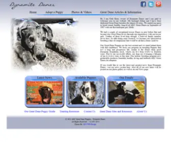 Dynamitedanes.com(AKC Great Dane Puppies) Screenshot