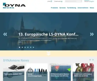 Dynamore.de(FEM Software und Dienstleistungen von DYNAmore Suche Links Icon Downloads Icon) Screenshot