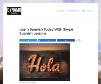 Dynamospanish.com(Start Speaking Spanish Today With Skype Lessons) Screenshot