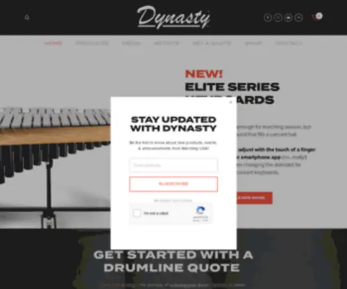 Dynastyband.com(Dynasty Percussion) Screenshot
