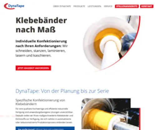 Dynatape.de(Konfektionierung von Klebebändern) Screenshot