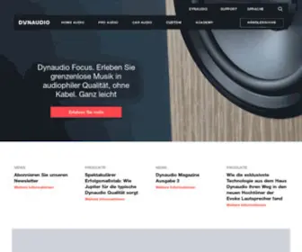 Dynaudio.de(High-End-Lautsprecher für den Heimbereich, professionelle Tonstudios und Autos) Screenshot