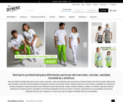 Dyneke.com(Ropa de Trabajo Online) Screenshot