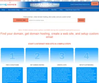 Dynonames.com($1.99 Cheap domain name registration) Screenshot