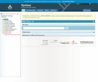 DYntaxa.se(Sök taxon) Screenshot