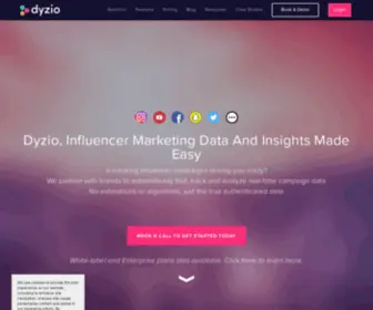 Dyzio.co(The Influencer Marketing Insights and Automation Platform) Screenshot