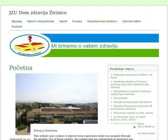 DZ-Zivinice.ba(JZU Dom zdravlja Živinice) Screenshot