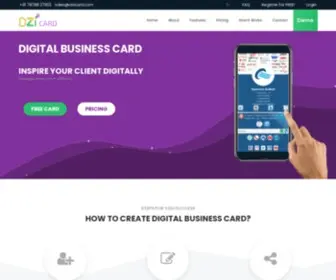 Dzicard.com(Make Digital Business Card or Digital Visiting Card with DziCard) Screenshot