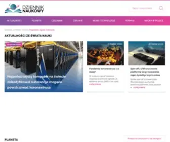 Dzienniknaukowy.pl(Wiadomości i niesamowite ciekawostki ze świata nauki) Screenshot