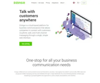 Dzinga.com(Dzinga Cloud Telephony for your Office) Screenshot