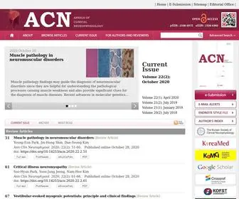 E-ACN.org(Annals of Clinical Neurophysiology) Screenshot