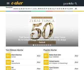 E-Akor.com(Müzik ve Gitara Dair Herşey 'da. Gitar akorları) Screenshot