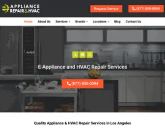 E-Appliance-Repair-Hvac.com(E Appliance & HVAC Repair Service in Los Angeles) Screenshot