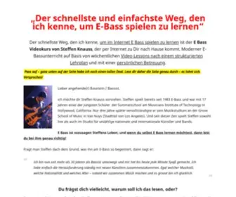 E-Bass-Lernen.com(In nur 3 Wochen zum ersten Song) Screenshot