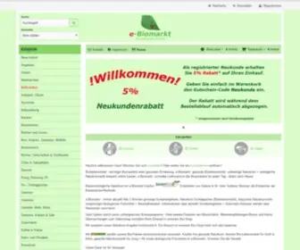 E-Biomarkt.de(Bio Lebensmittel) Screenshot