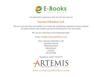 E-Bookspublisher.com(Part of Artemis Publishers Ltd) Screenshot