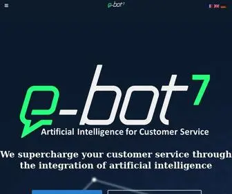 E-Bot7.de(Automated Customer Service through Artificial Intelligence) Screenshot