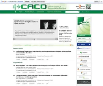 E-CaCD.org(Clinical Archives of Communication Disorders) Screenshot