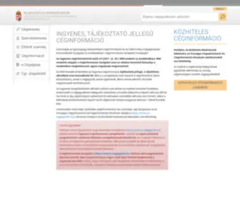 E-Cegjegyzek.hu(Cégszolgálat) Screenshot