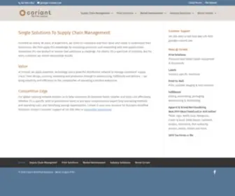 E-Coriant.com(Single Solutions To Supply Chain Management) Screenshot