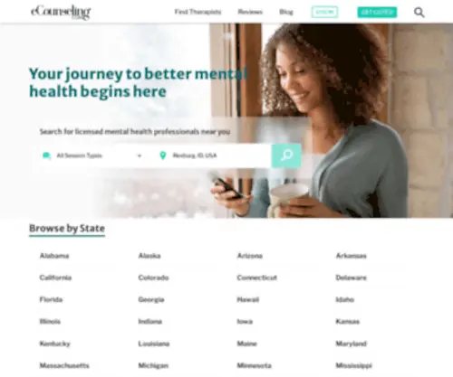 E-Counseling.com(Your Guide to Mental Health Counseling) Screenshot