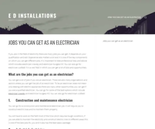 E-D-Installations.co.uk(Installations (NW) Limited) Screenshot