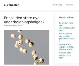 E-Debatten.dk(E Debatten) Screenshot