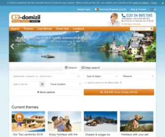 E-Domizil.com(More than 350.000 holiday homes or holiday apartments) Screenshot