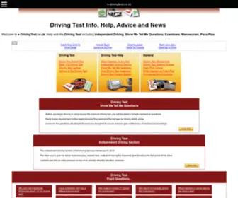 E-Drivingtest.co.uk(Driving Test Help and Advice. If you have a question about the Driving Test) Screenshot