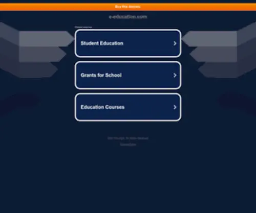 E-Education.com(Dit domein kan te koop zijn) Screenshot