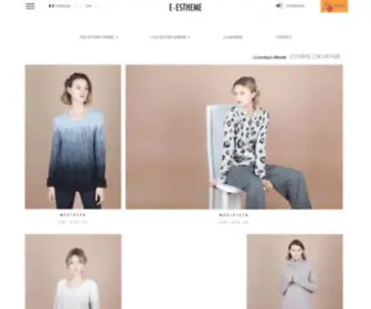 E-Estheme.com(Online shop of cashmere cloting for Men and Women) Screenshot