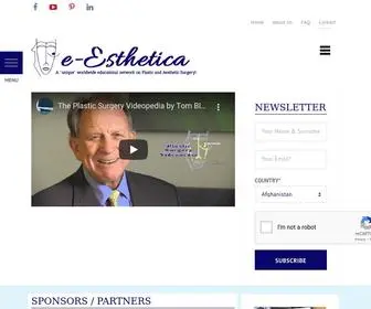 E-Esthetica.com(A unique worldwide educational network on Plastic and Aesthetic Surgery) Screenshot