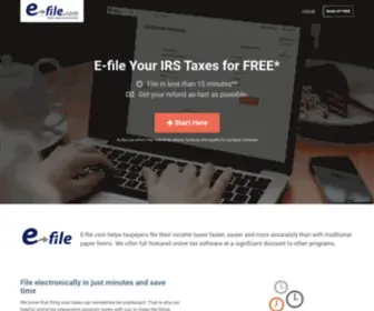E-File.com(E-file Your IRS Taxes for Free with ®) Screenshot