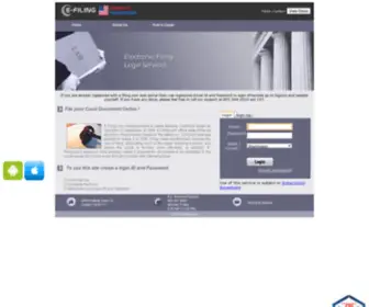E-Filing.com(Online Legal Court Document Filing System) Screenshot