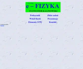 E-Fizyka.info(Sylwester Kalinowski) Screenshot